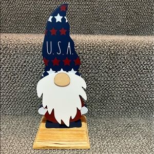 Rae Dunn USA wooden gnome